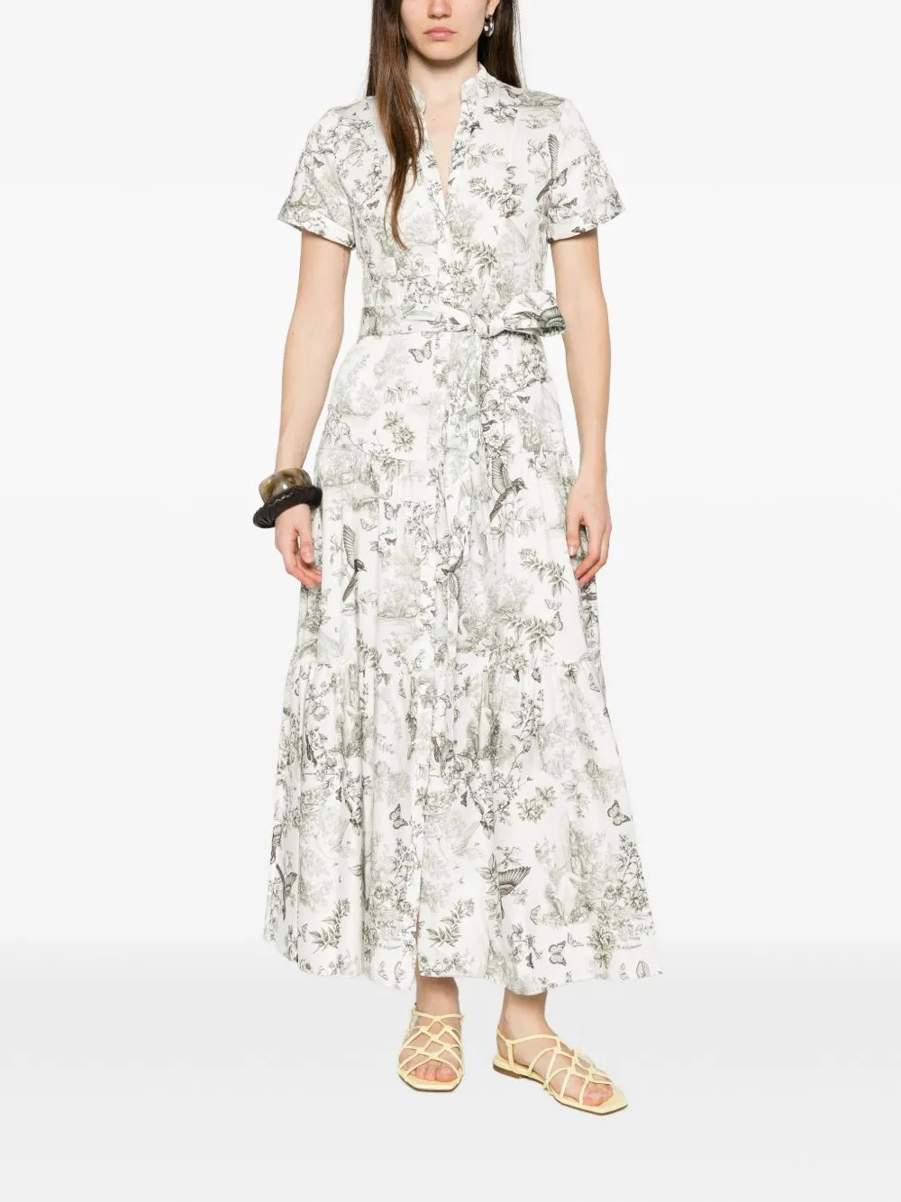 Printed Cotton Midi Dress sold by Wanan Luxury product image thumbnail 4