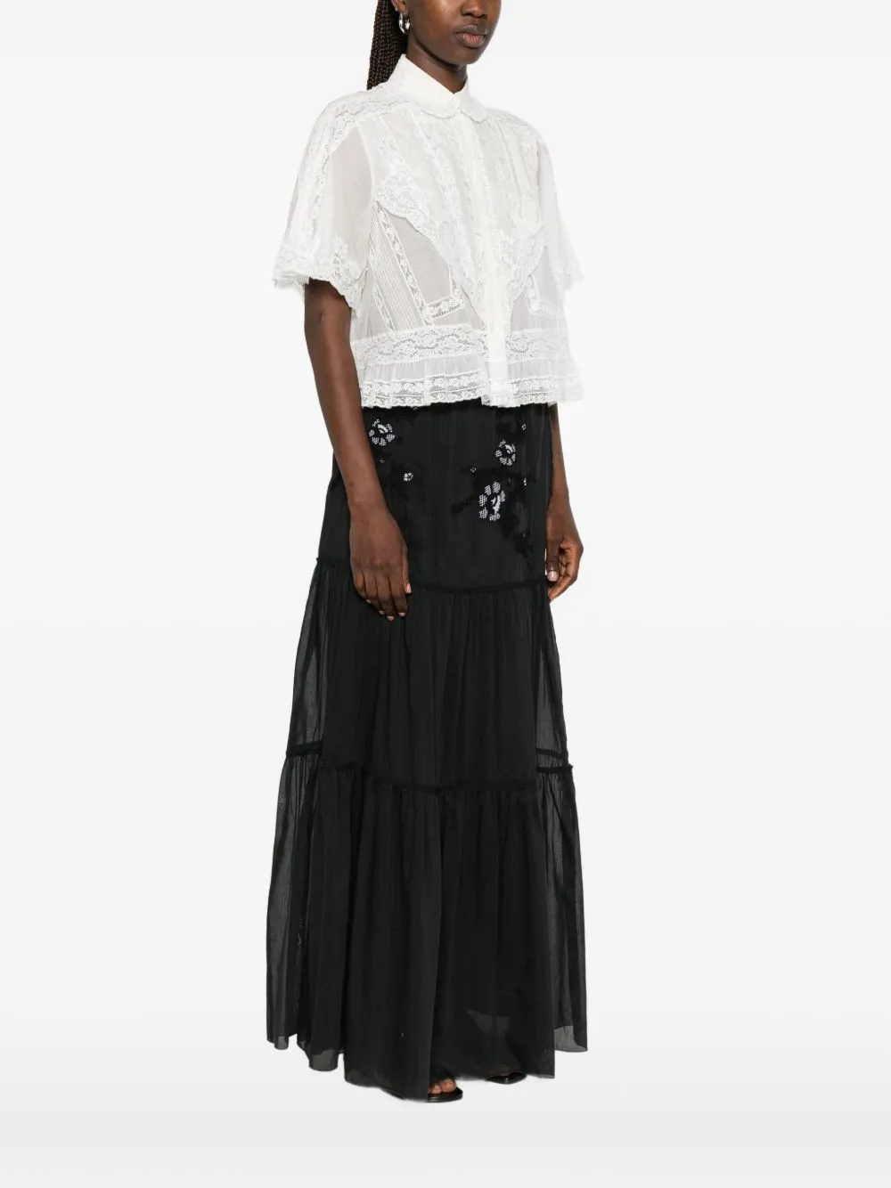 Cotton And Silk Embroidered Shirt sold by Wanan Luxury product image thumbnail 3