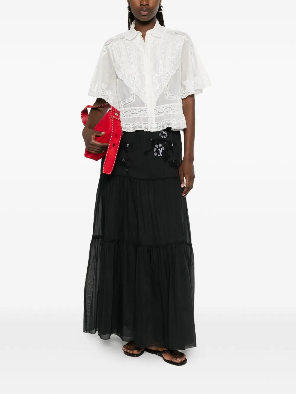 Cotton And Silk Embroidered Shirt sold by Wanan Luxury product image thumbnail 4