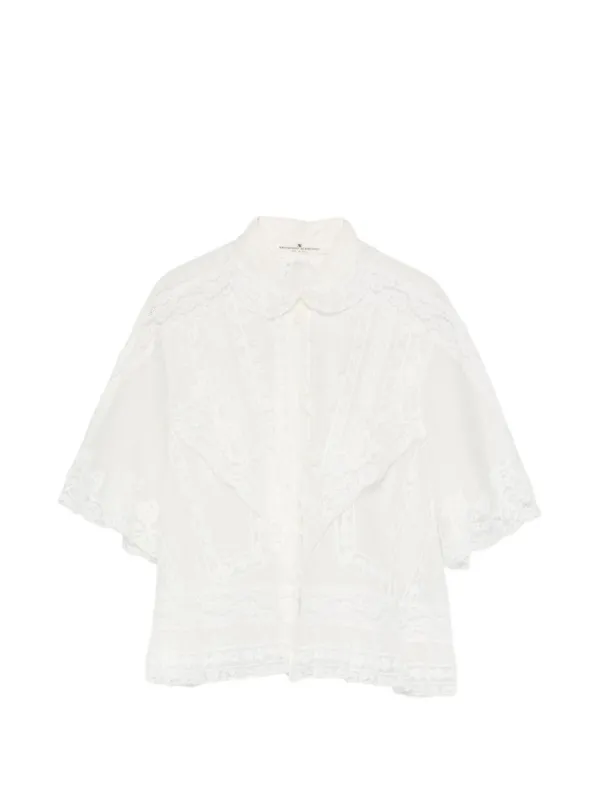 Cotton And Silk Embroidered Shirt made by Ermanno Scervino