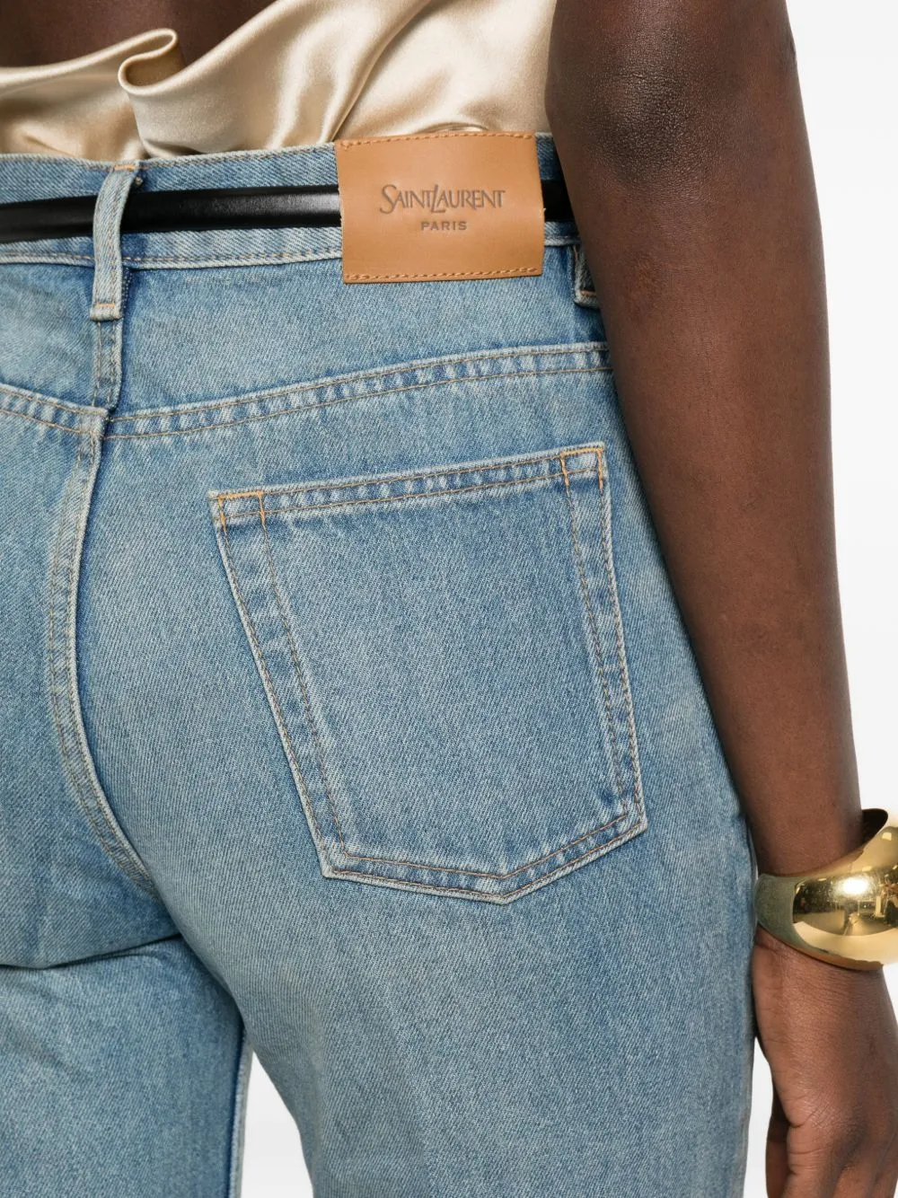Denim Cotton Flared Jeans sold by Wanan Luxury product image thumbnail 2