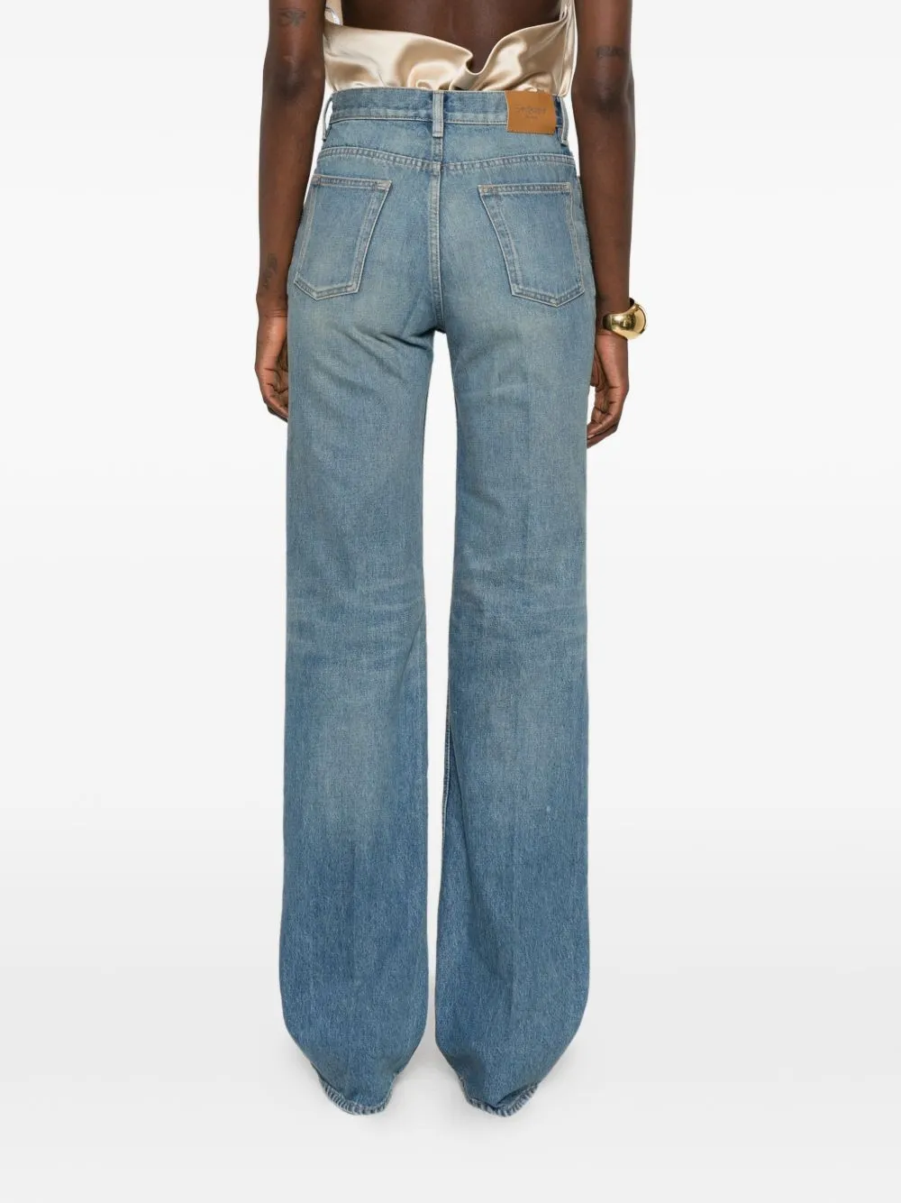 Denim Cotton Flared Jeans sold by Wanan Luxury product image thumbnail 3