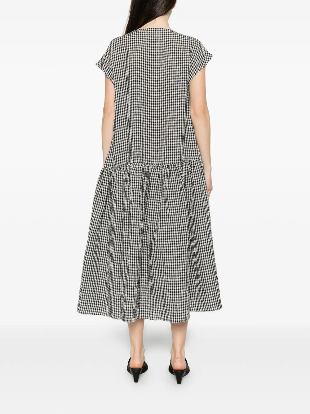 Checked Cotton Midi Dress sold by Wanan Luxury product image thumbnail 4