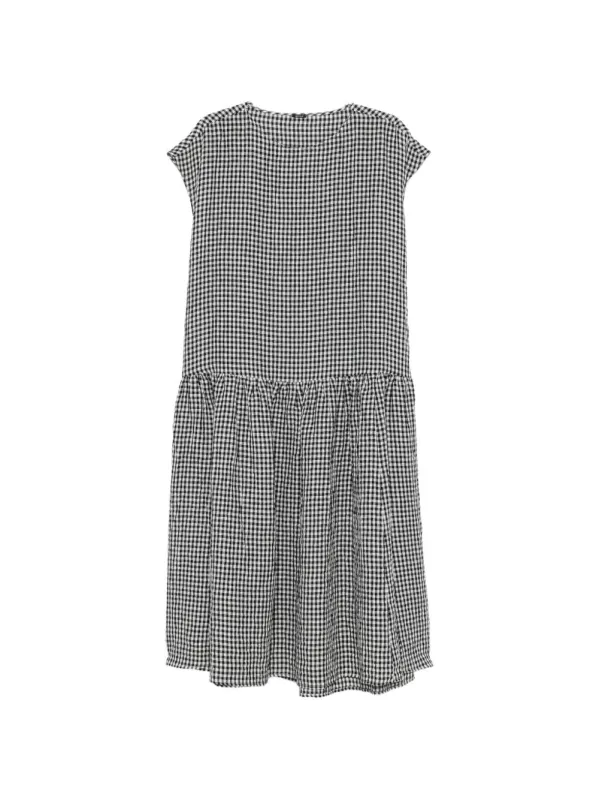 Checked Cotton Midi Dress made by A Punto B