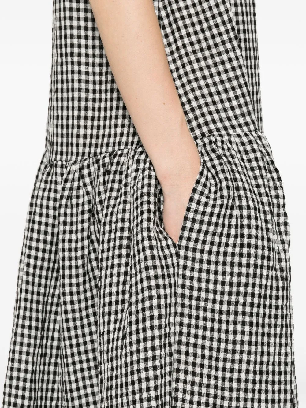 Checked Cotton Midi Dress sold by Wanan Luxury product image thumbnail 5