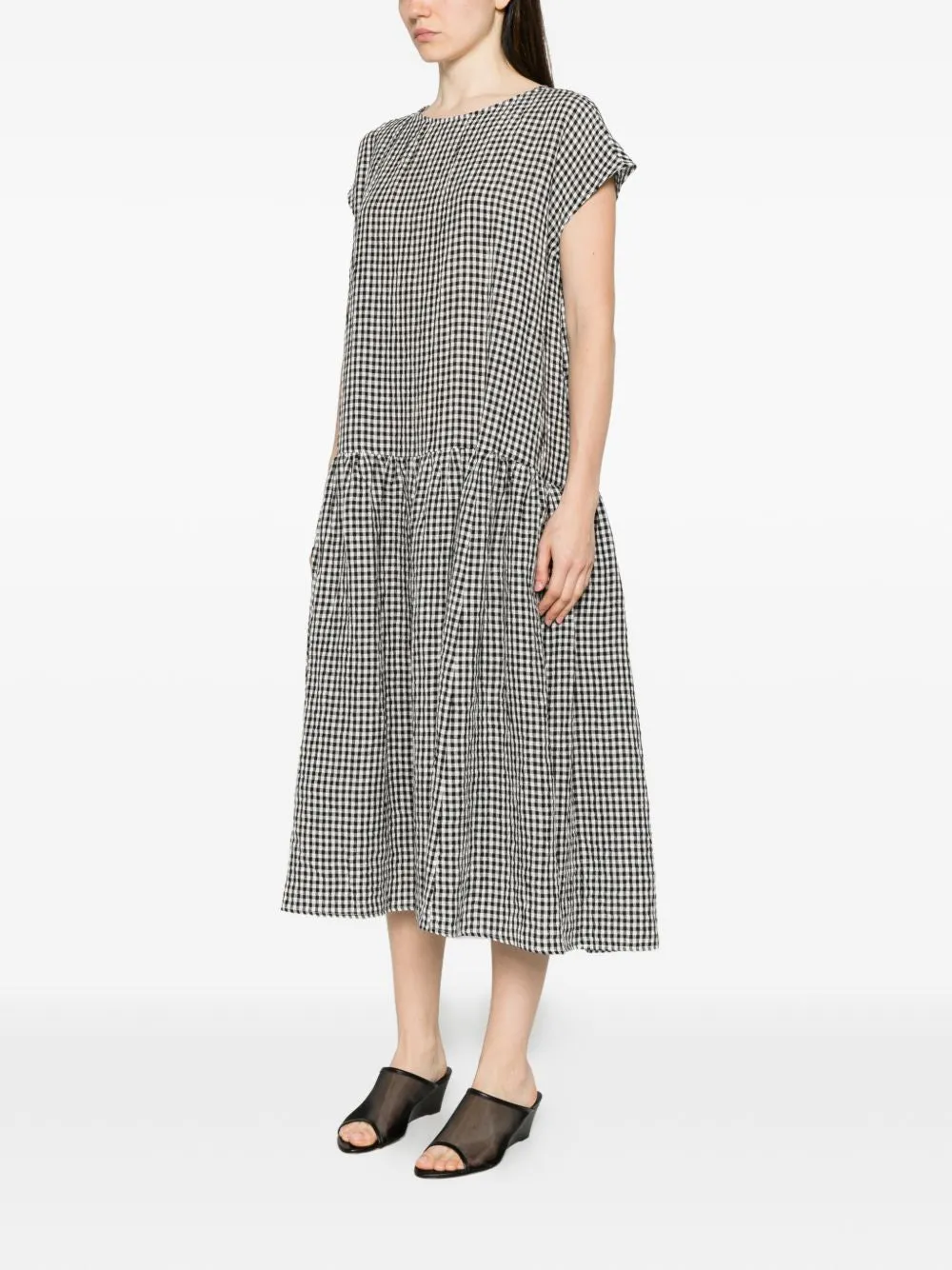 Checked Cotton Midi Dress sold by Wanan Luxury product image thumbnail 2