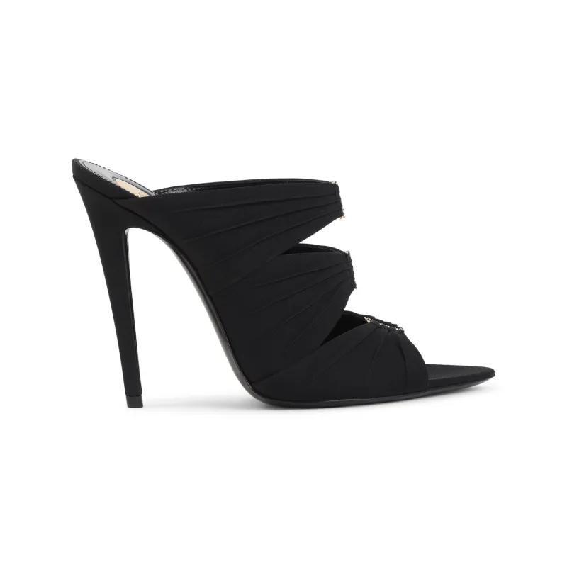 Sandals Black made by Yves Saint Laurent