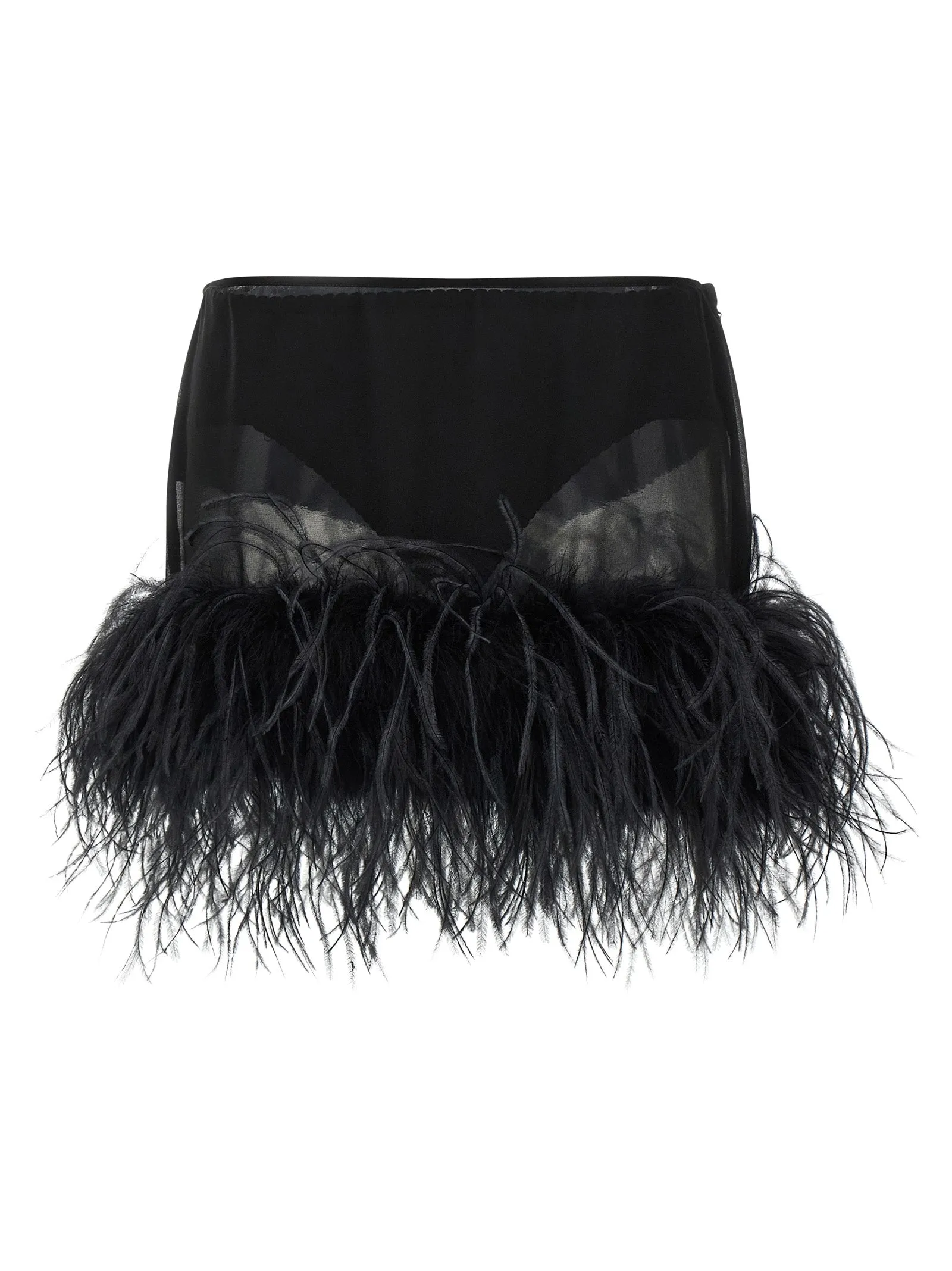 Feather Skirt Skirts Black sold by Wanan Luxury