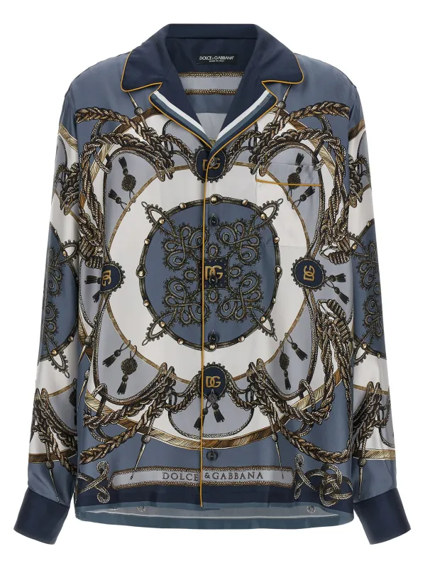 Cargo Shirt And Blouse Blue made by Dolce & Gabanna