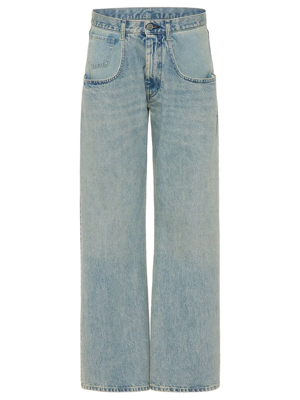 Straight-Leg Jeans With Exaggerated Pocket sold by Wanan Luxury
