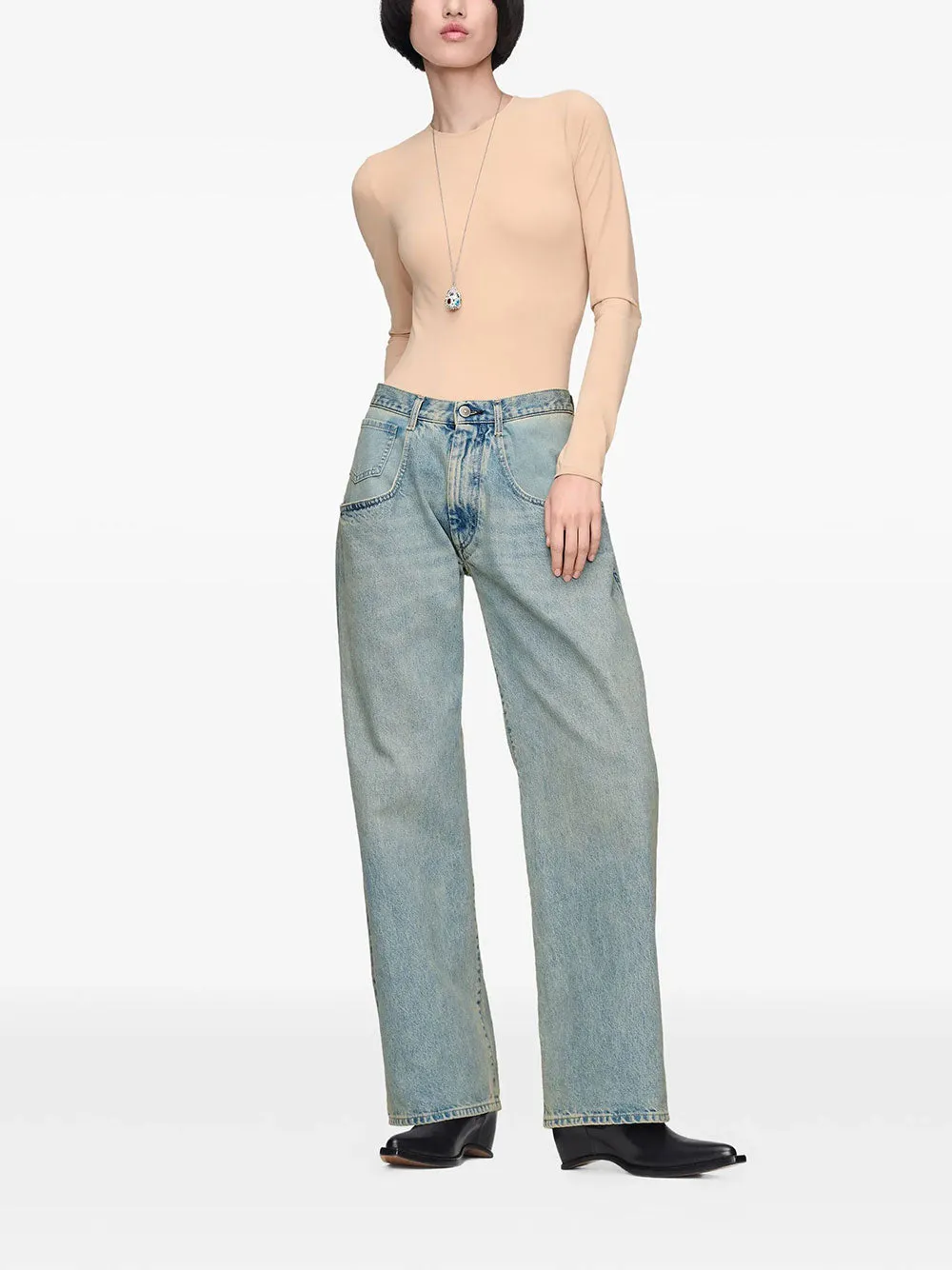 Straight-Leg Jeans With Exaggerated Pocket sold by Wanan Luxury product image thumbnail 2