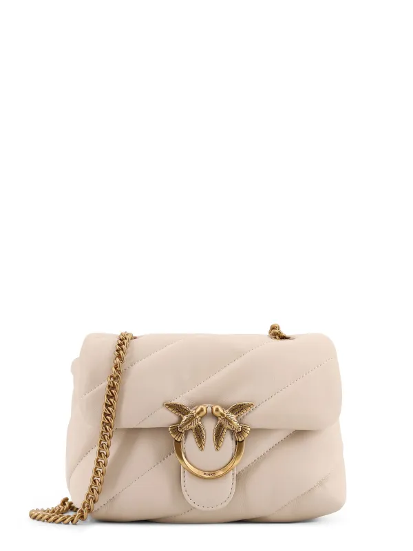Love Puff Mini Quilted Leather Crossbody Bag made by Pinko