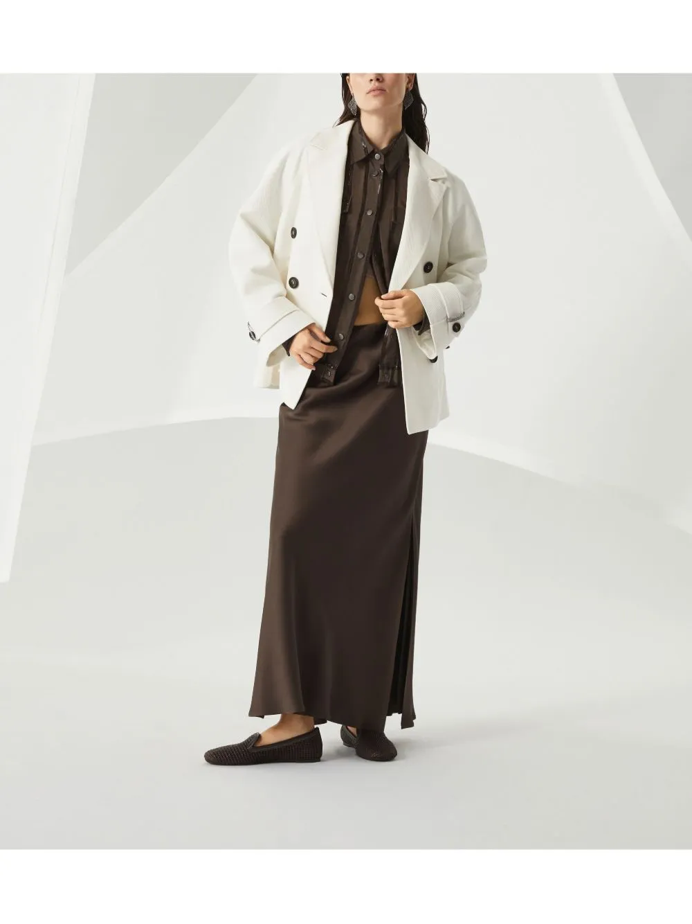 Silk Long Skirt sold by Wanan Luxury product image thumbnail 4