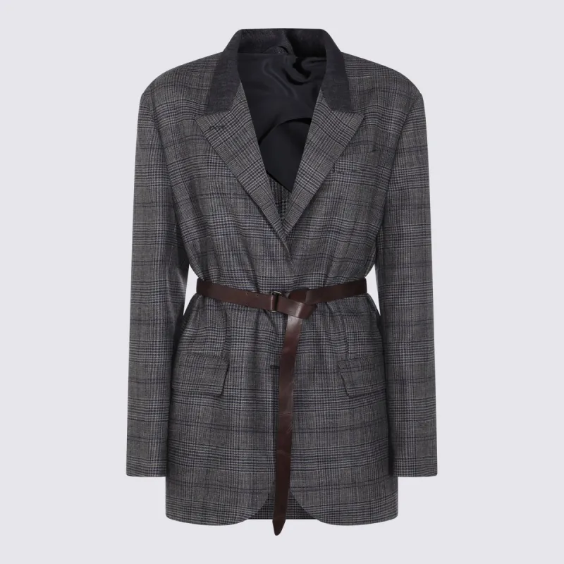 Jackets Blue/Grigio made by Brunello Cucinelli