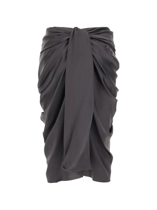 Silk Draped Midi Skirt made by Chloe