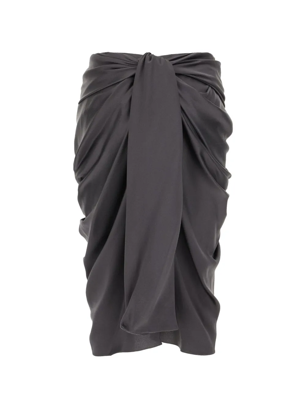 Silk Draped Midi Skirt sold by Wanan Luxury