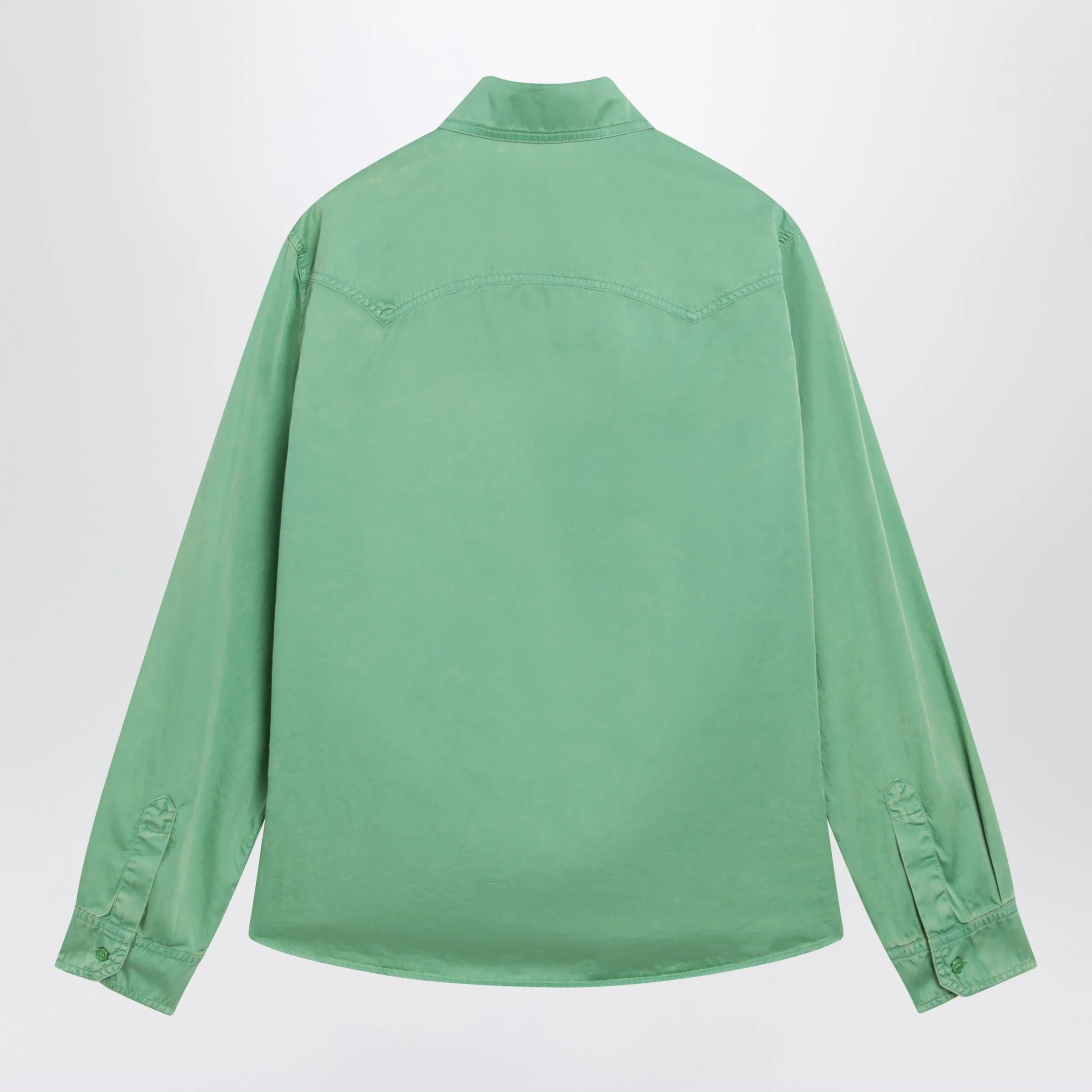 Green Cotton Shirt sold by Wanan Luxury product image thumbnail 2