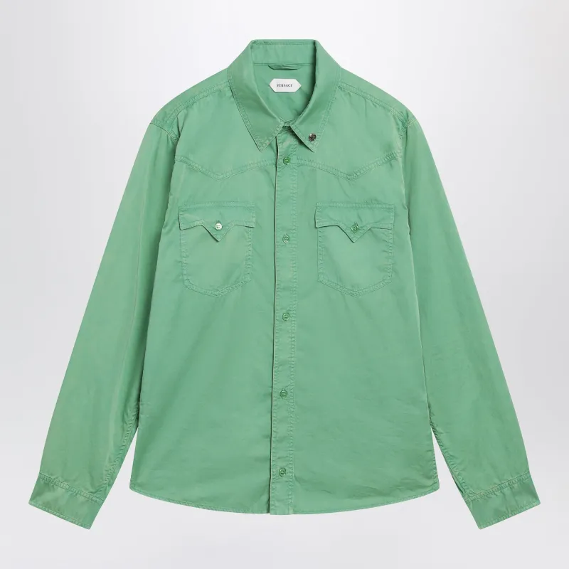 Green Cotton Shirt made by Versace