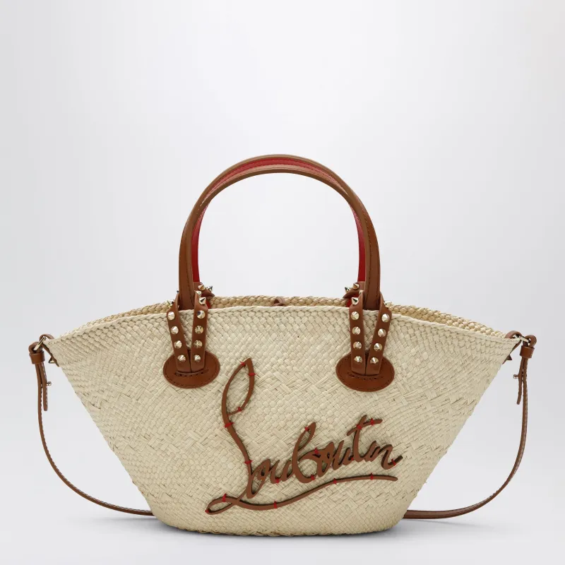 Raffia And Calf Leather Tote Bag Cabata Small made by Christian Louboutin
