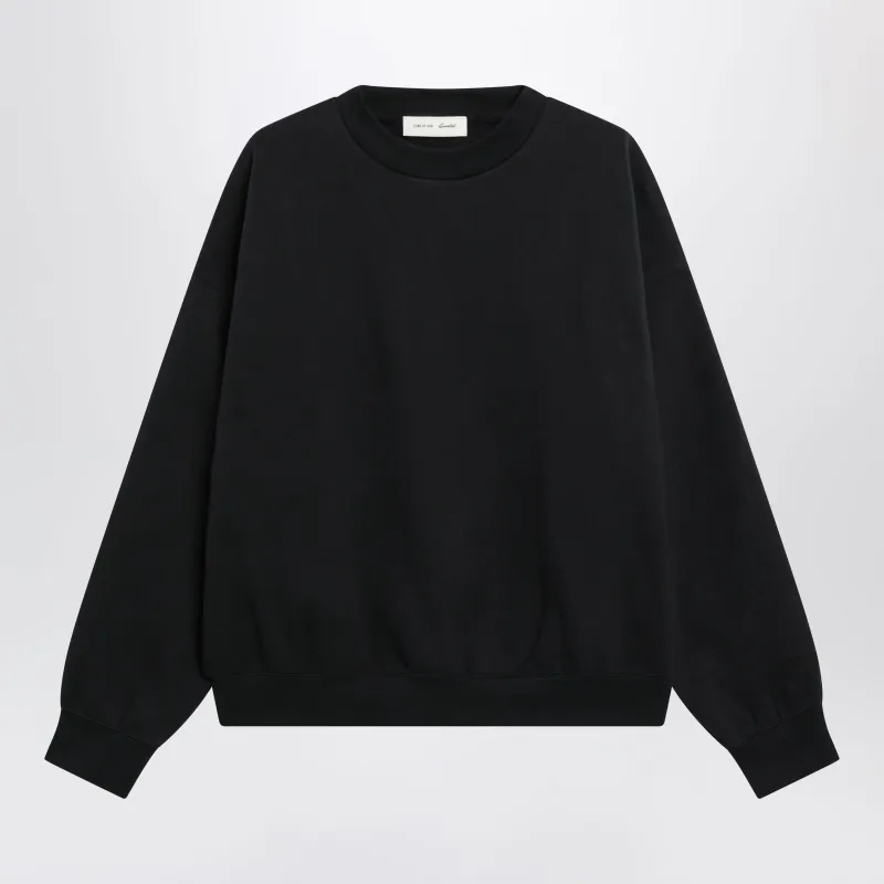 Black Cotton Fleece Crewneck Sweatshirt made by Fear of God