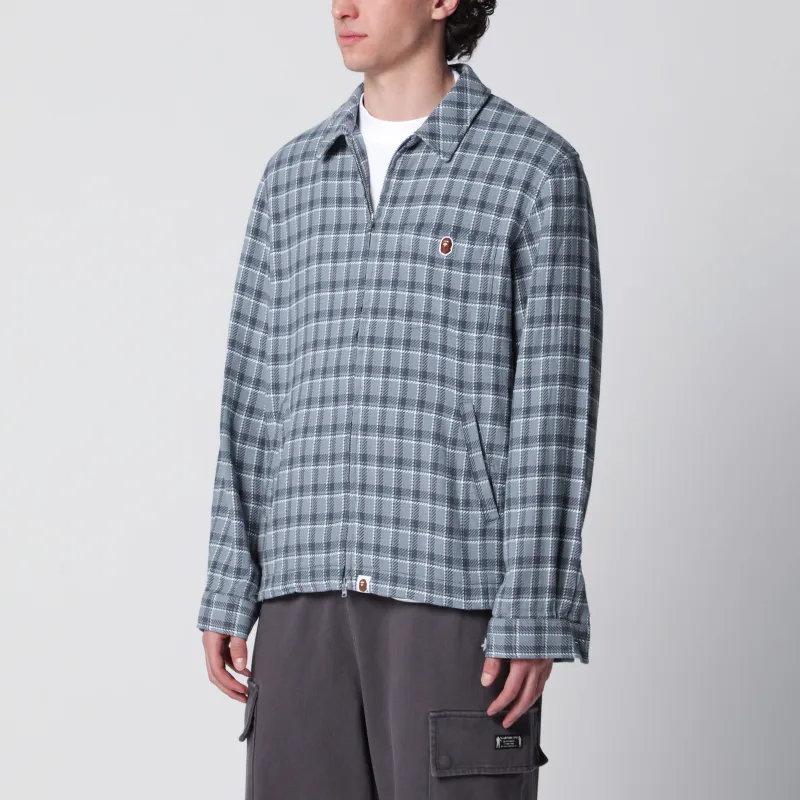 Zip-Up Shirt With Check Pattern In Cotton made by Bape