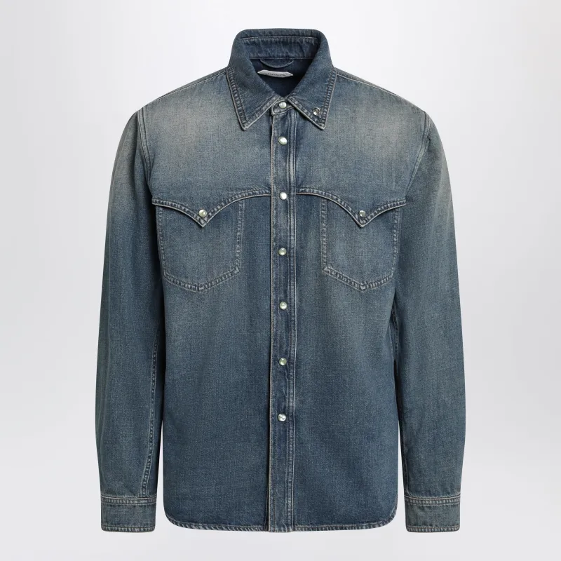 Vintage Blue Denim Shirt made by Versace
