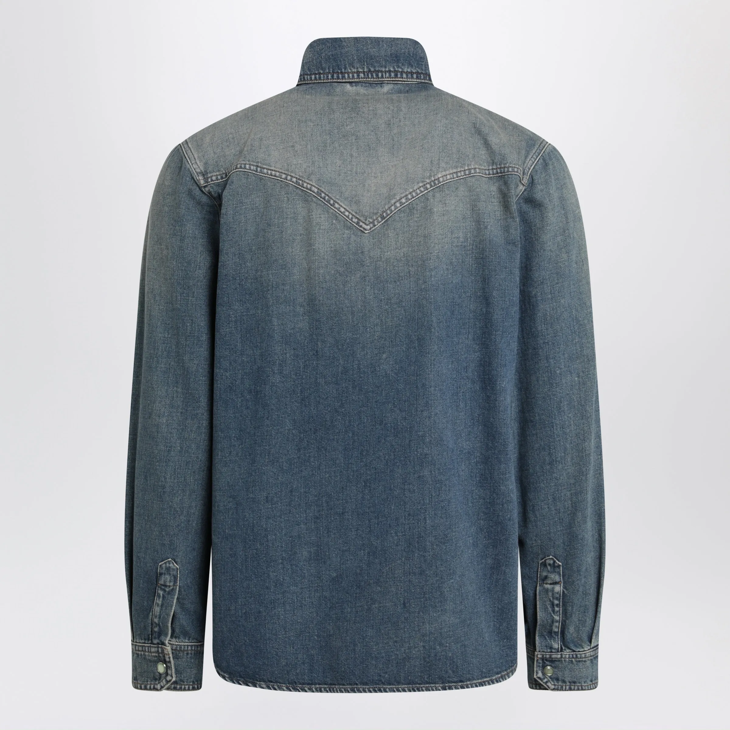 Vintage Blue Denim Shirt sold by Wanan Luxury product image thumbnail 2