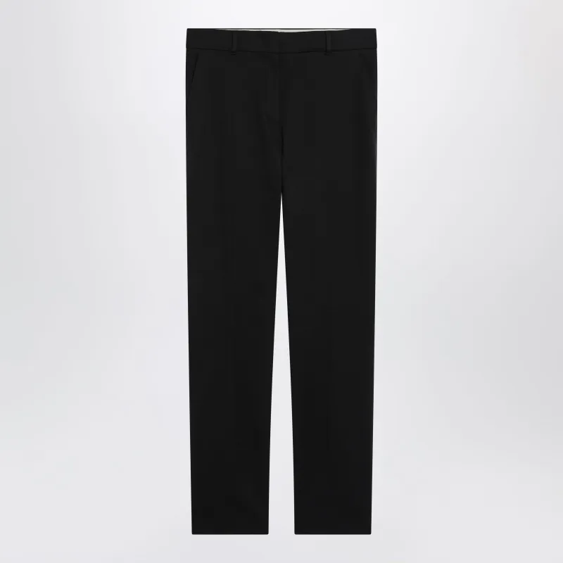Black Stretch Cotton Trousers made by MaxMara