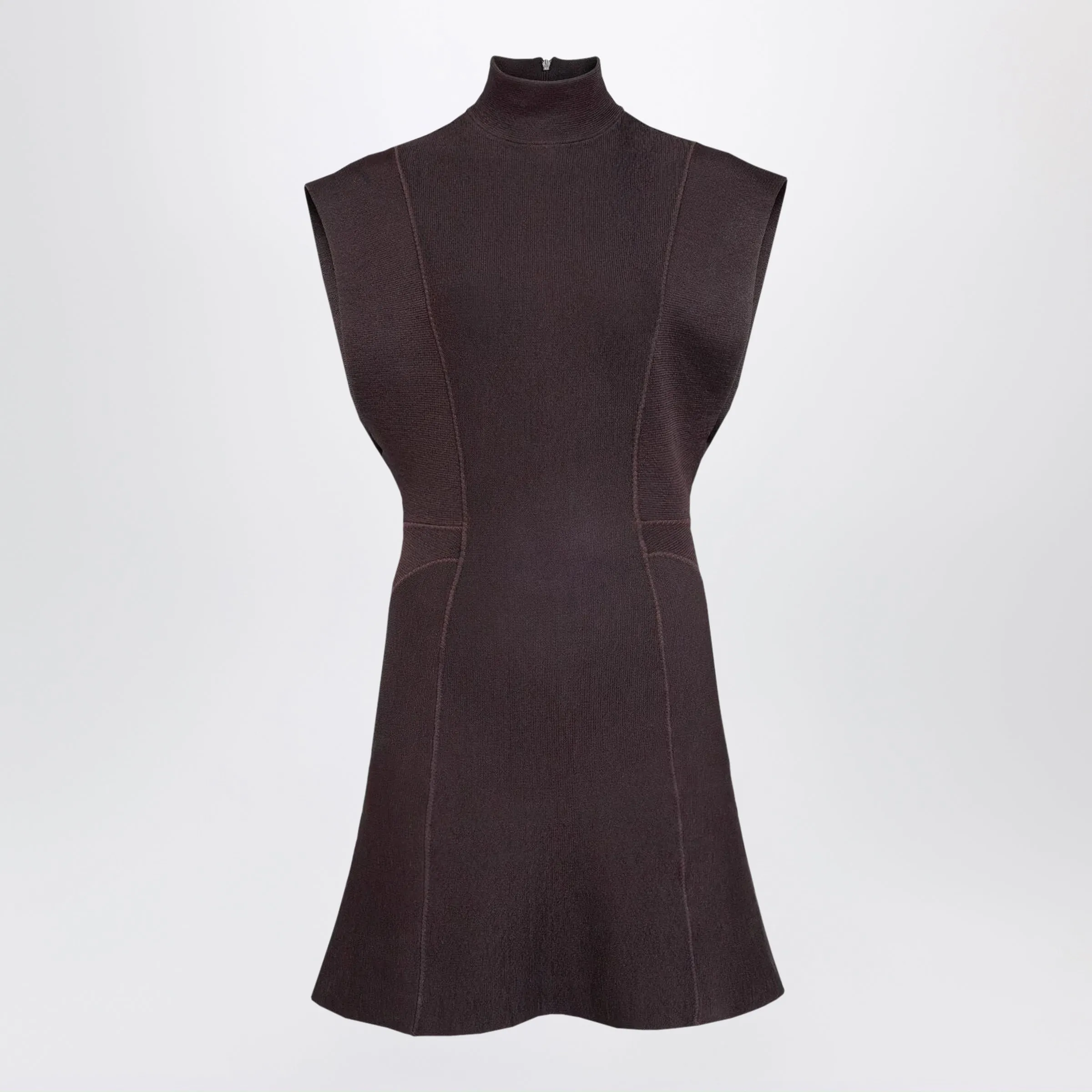 Short Aubergine Silk Knit Dress sold by Wanan Luxury