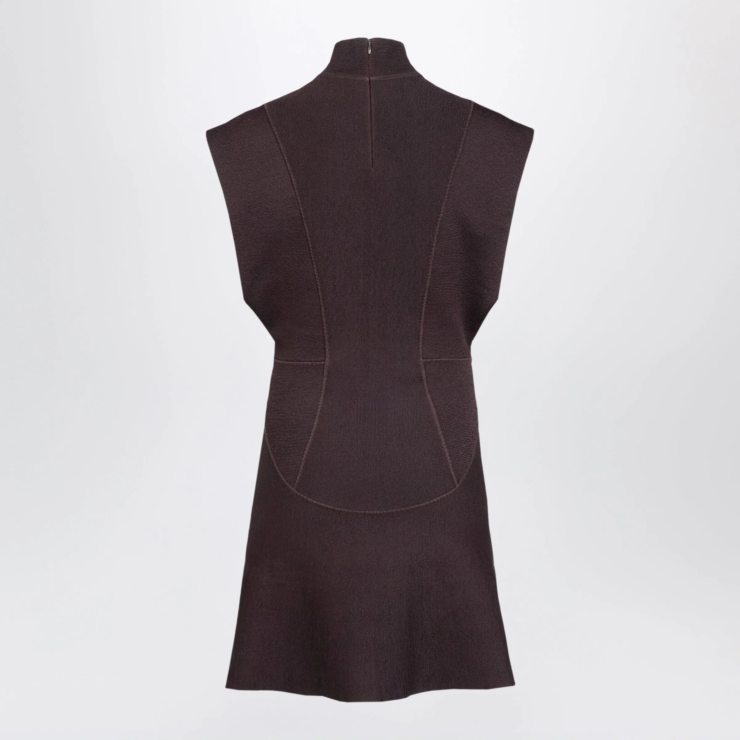Short Aubergine Silk Knit Dress sold by Wanan Luxury product image thumbnail 2