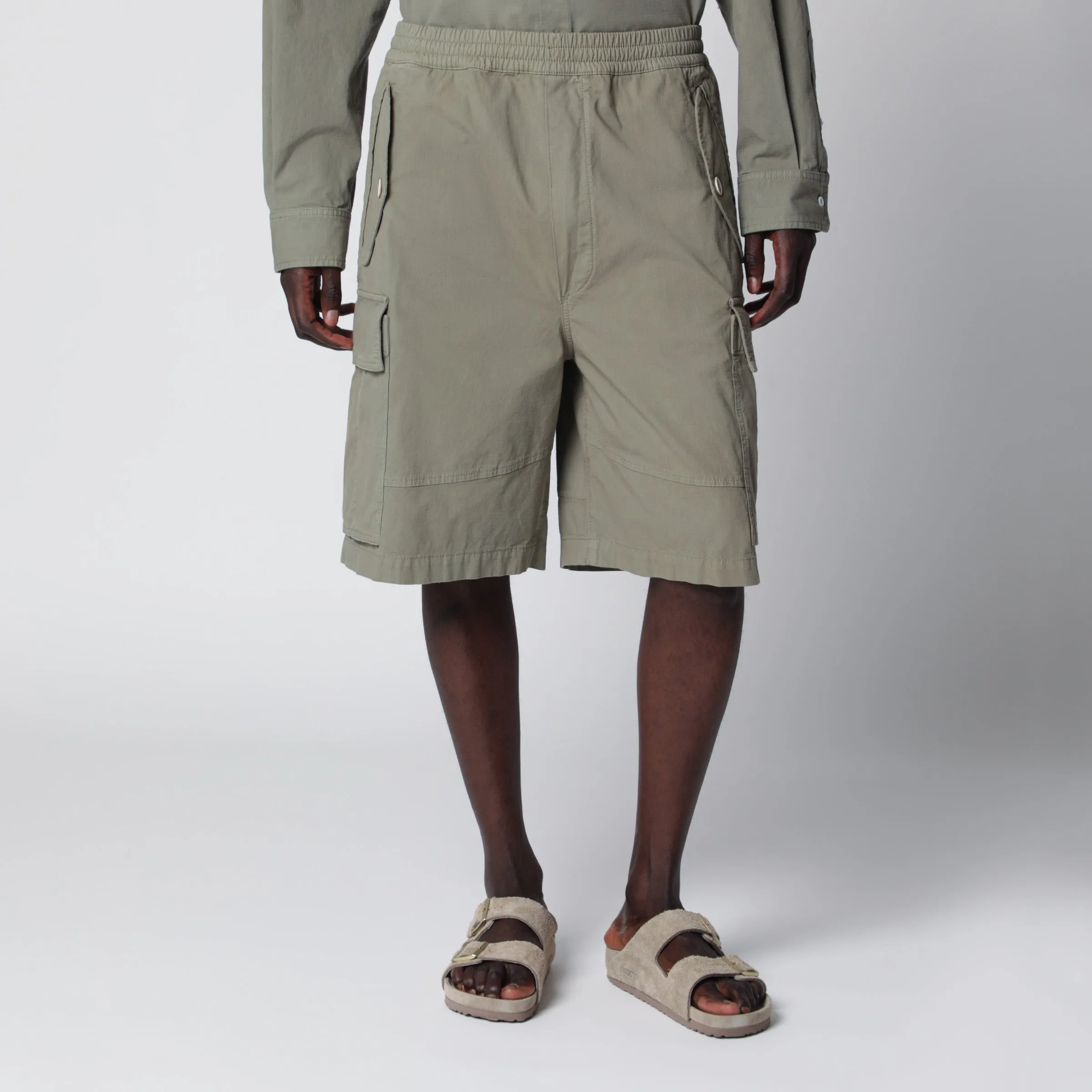 D2 Cargo Ripstop Cotton Cargo Shorts In Oak sold by Wanan Luxury