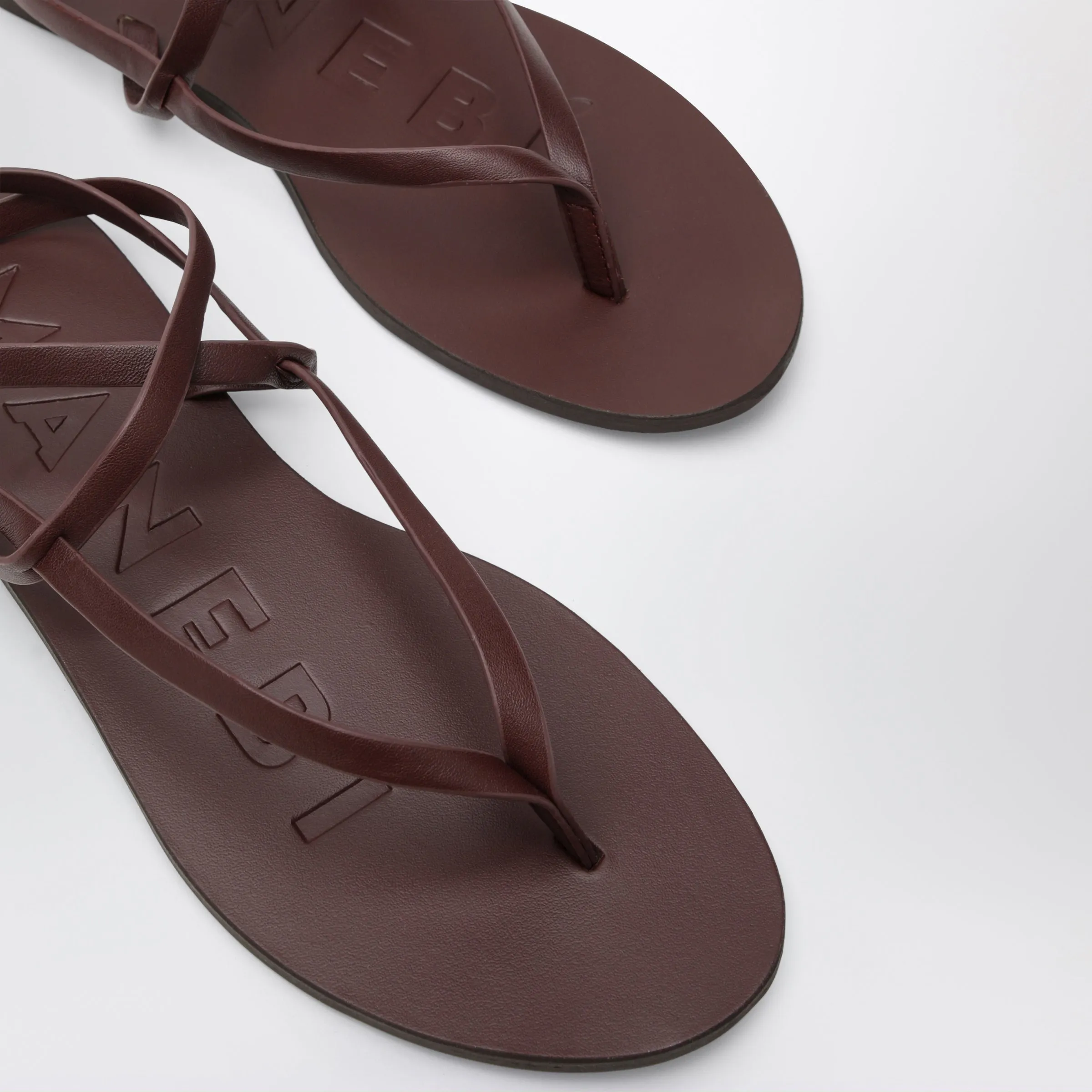 Burgundy Thong Sandals sold by Wanan Luxury product image thumbnail 2