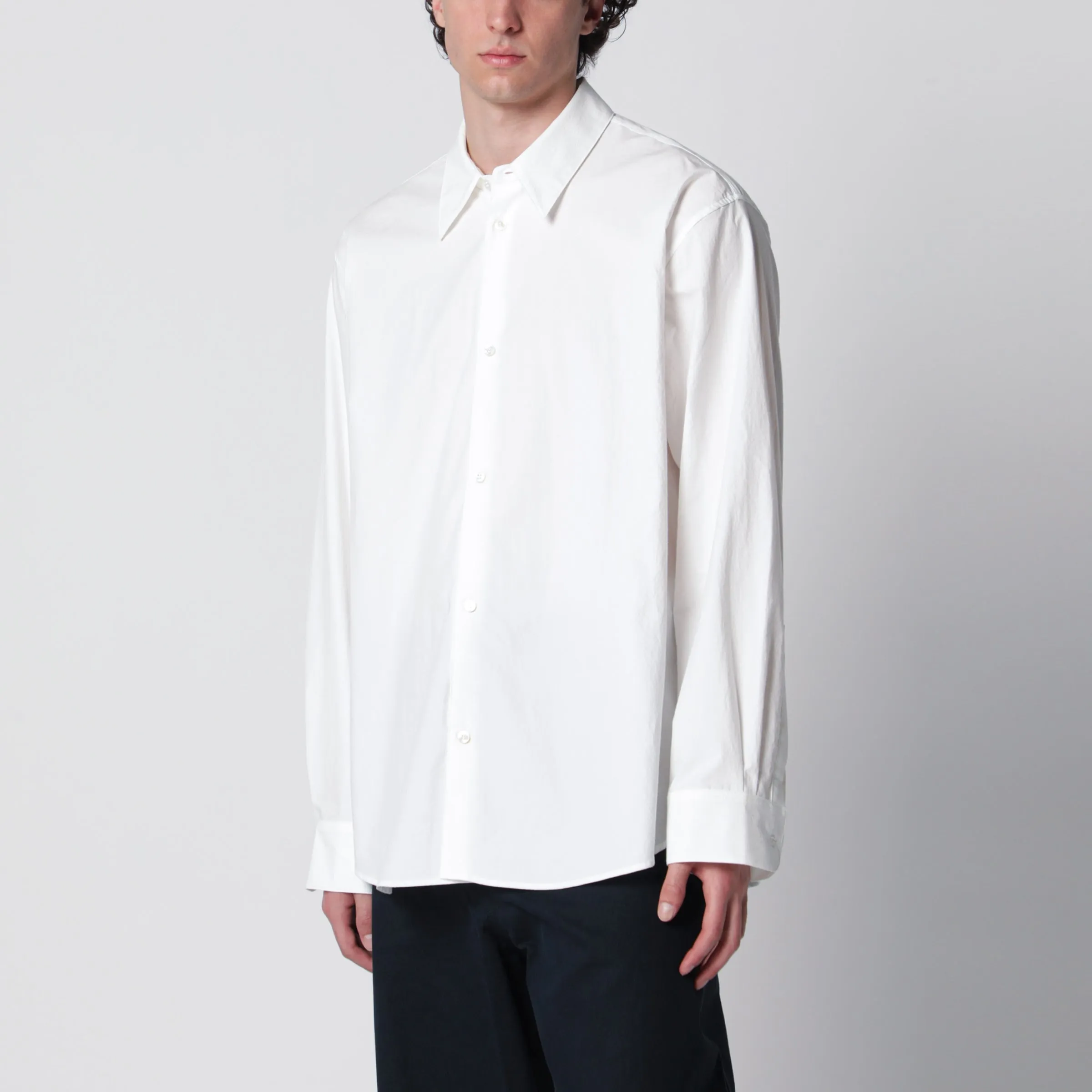 White Cotton Shirt sold by Wanan Luxury
