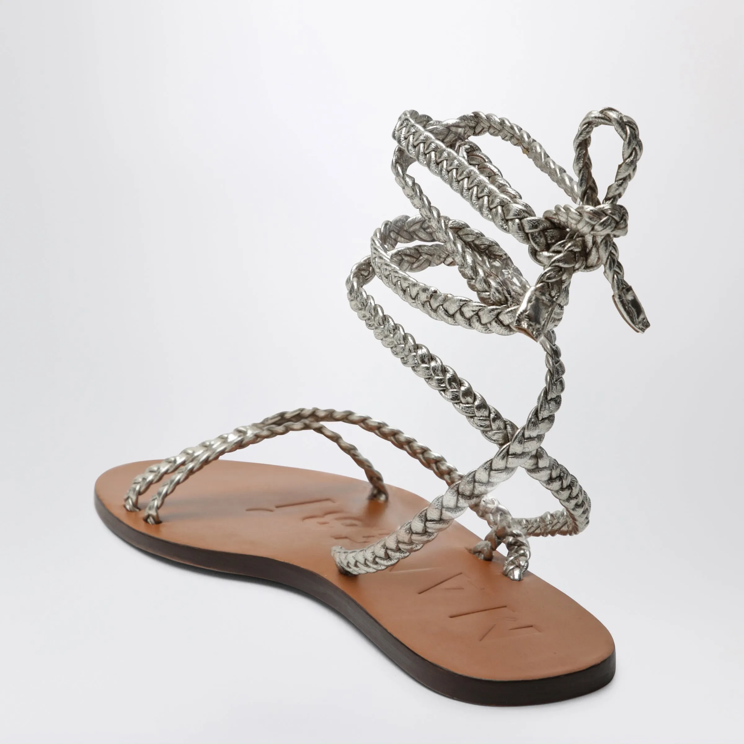 Platinum Leather Sandals sold by Wanan Luxury product image thumbnail 2