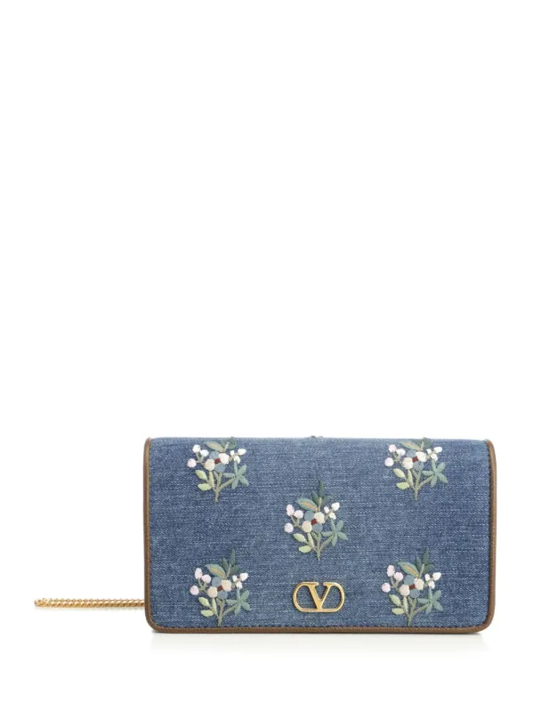 Vlogo Signature Handbags Blue made by Valentino Garavani