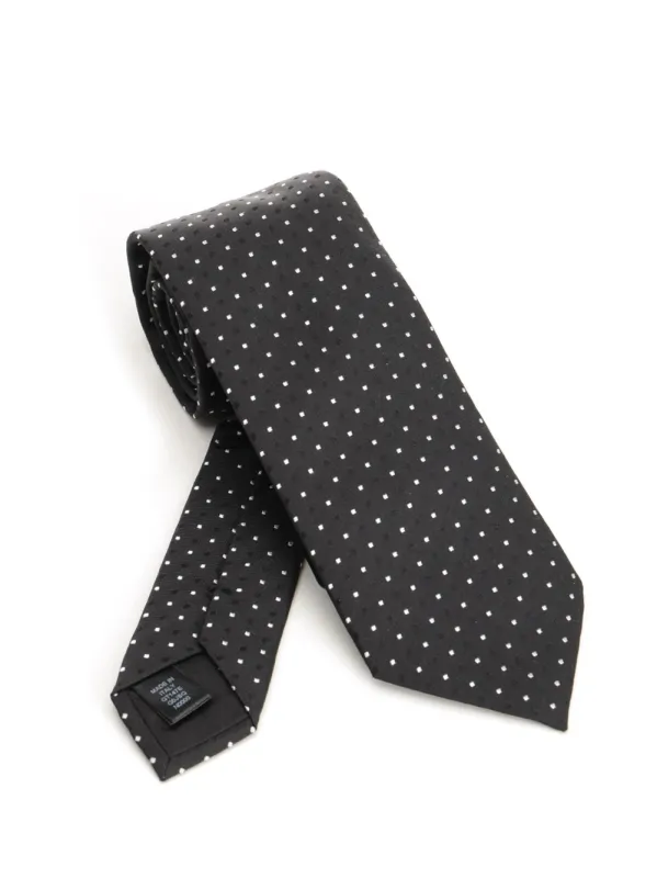 Silk Tie Ties And Bow Ties Black made by Dolce & Gabanna