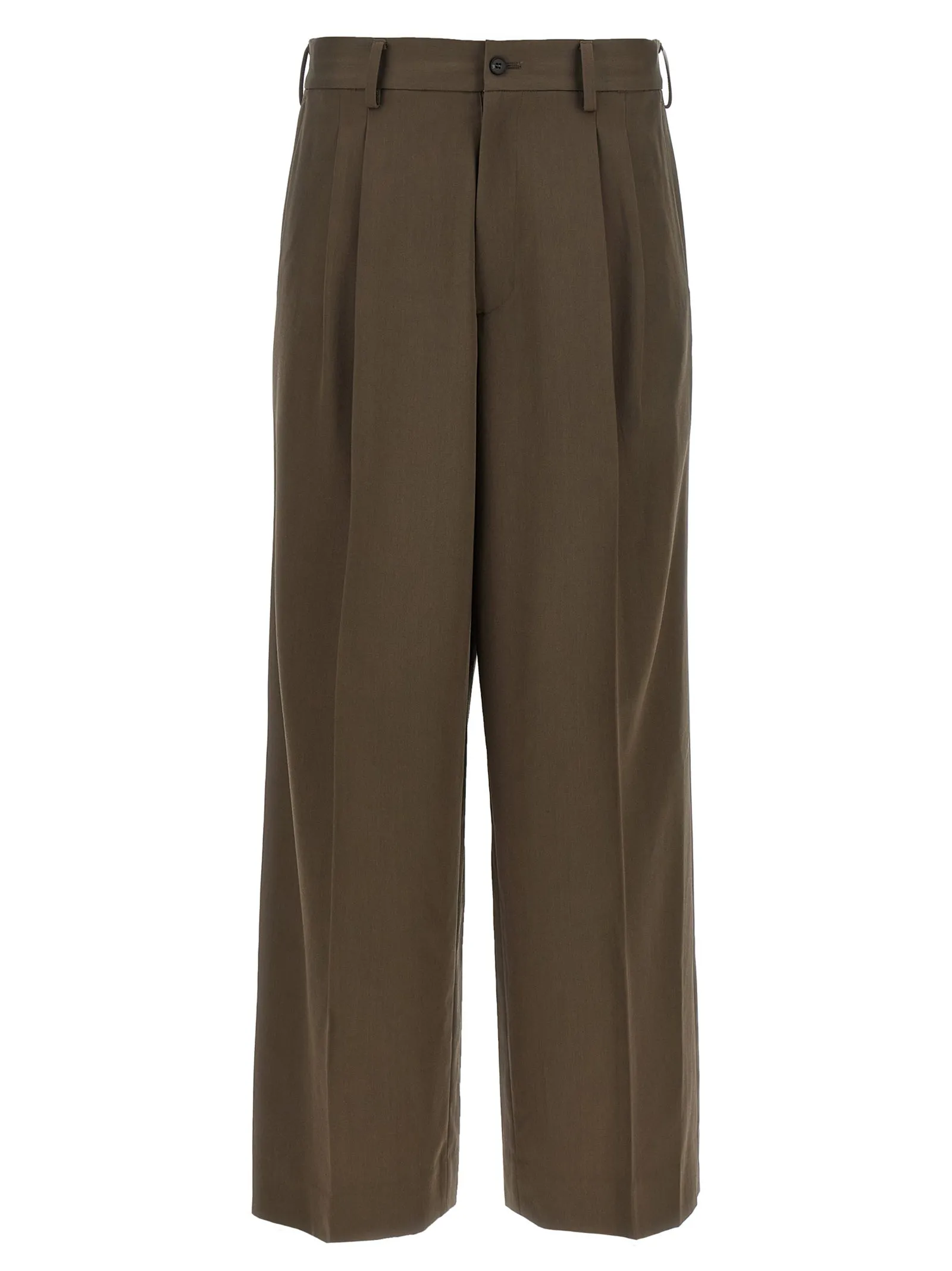 Easy Long Wide Pants Brown sold by Wanan Luxury