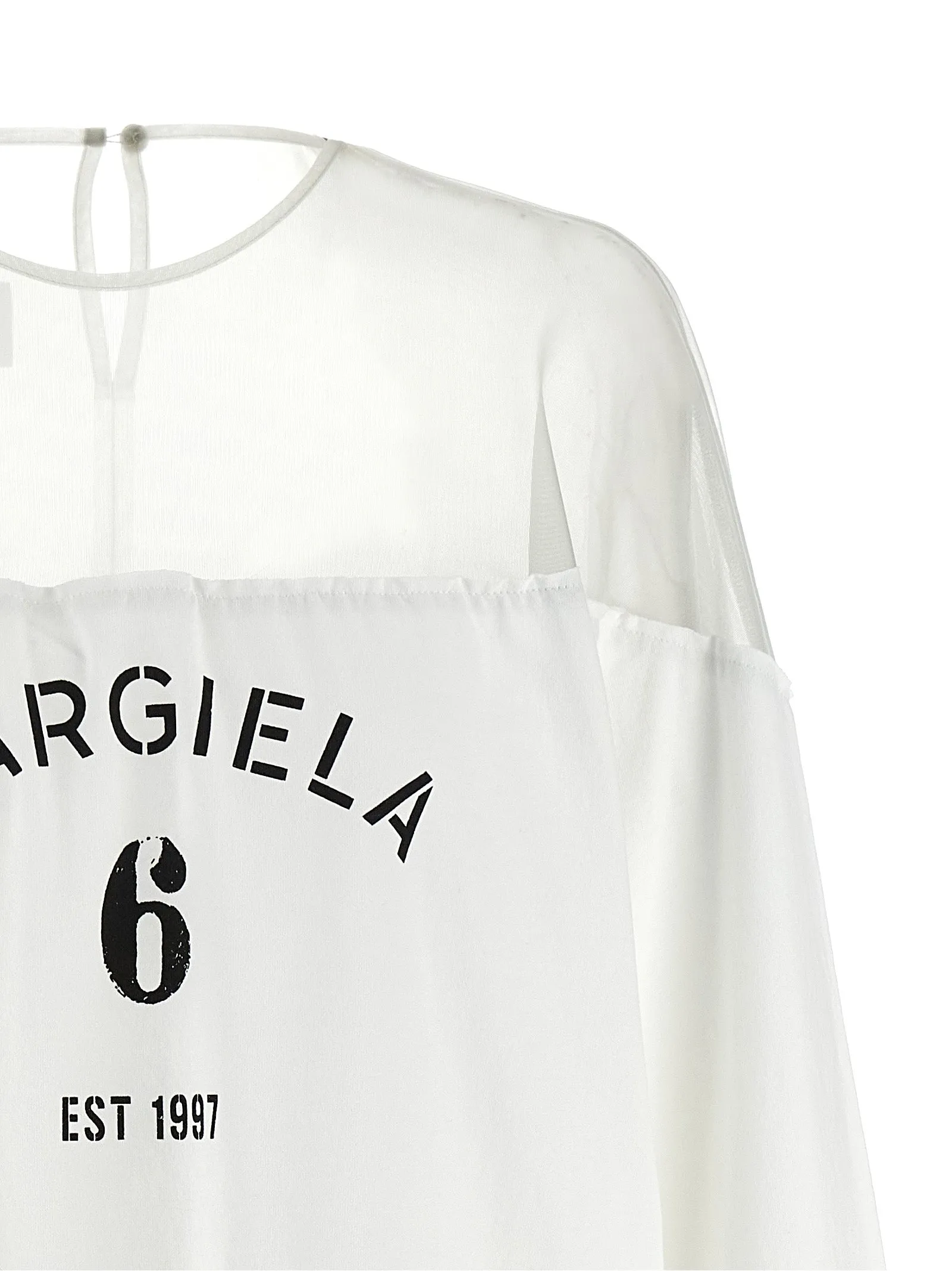 Tulle Insert T-Shirt White sold by Wanan Luxury product image thumbnail 3