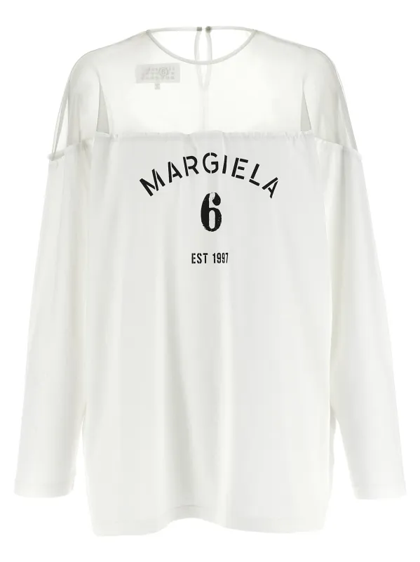 Tulle Insert T-Shirt White made by Maison Margiela