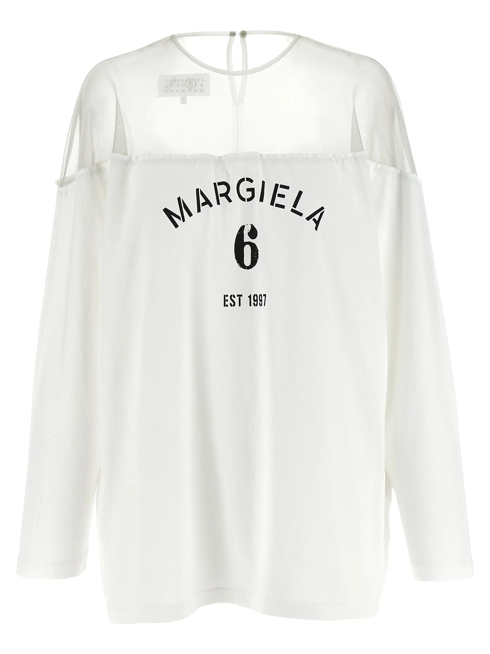 Tulle Insert T-Shirt White sold by Wanan Luxury