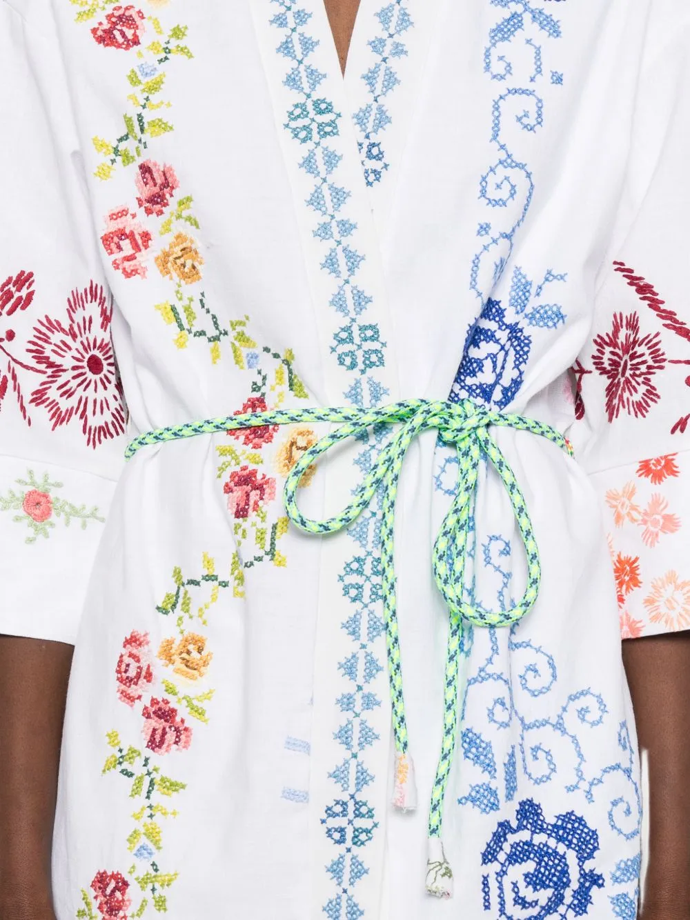 Embroidered Cotton Kimono Jacket sold by Wanan Luxury product image thumbnail 3