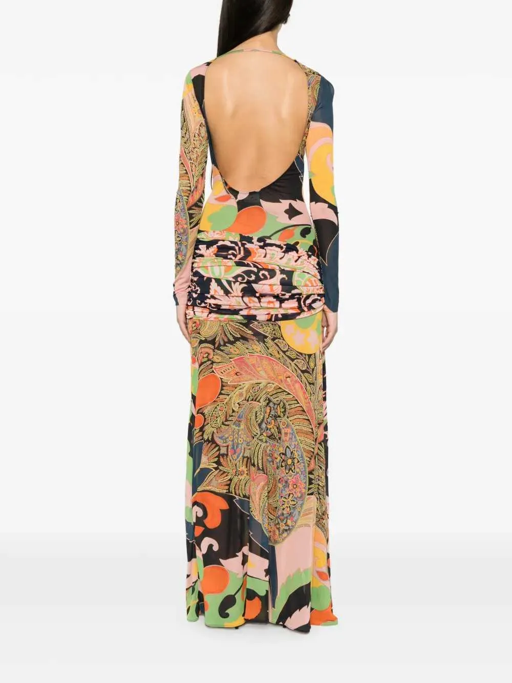 Draped Maxi Dress With Paisley Print sold by Wanan Luxury product image thumbnail 4
