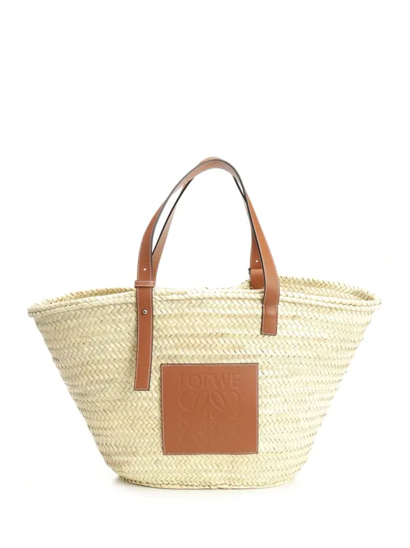 Classic Basket Large Bag Handbags Beige made by Loewe