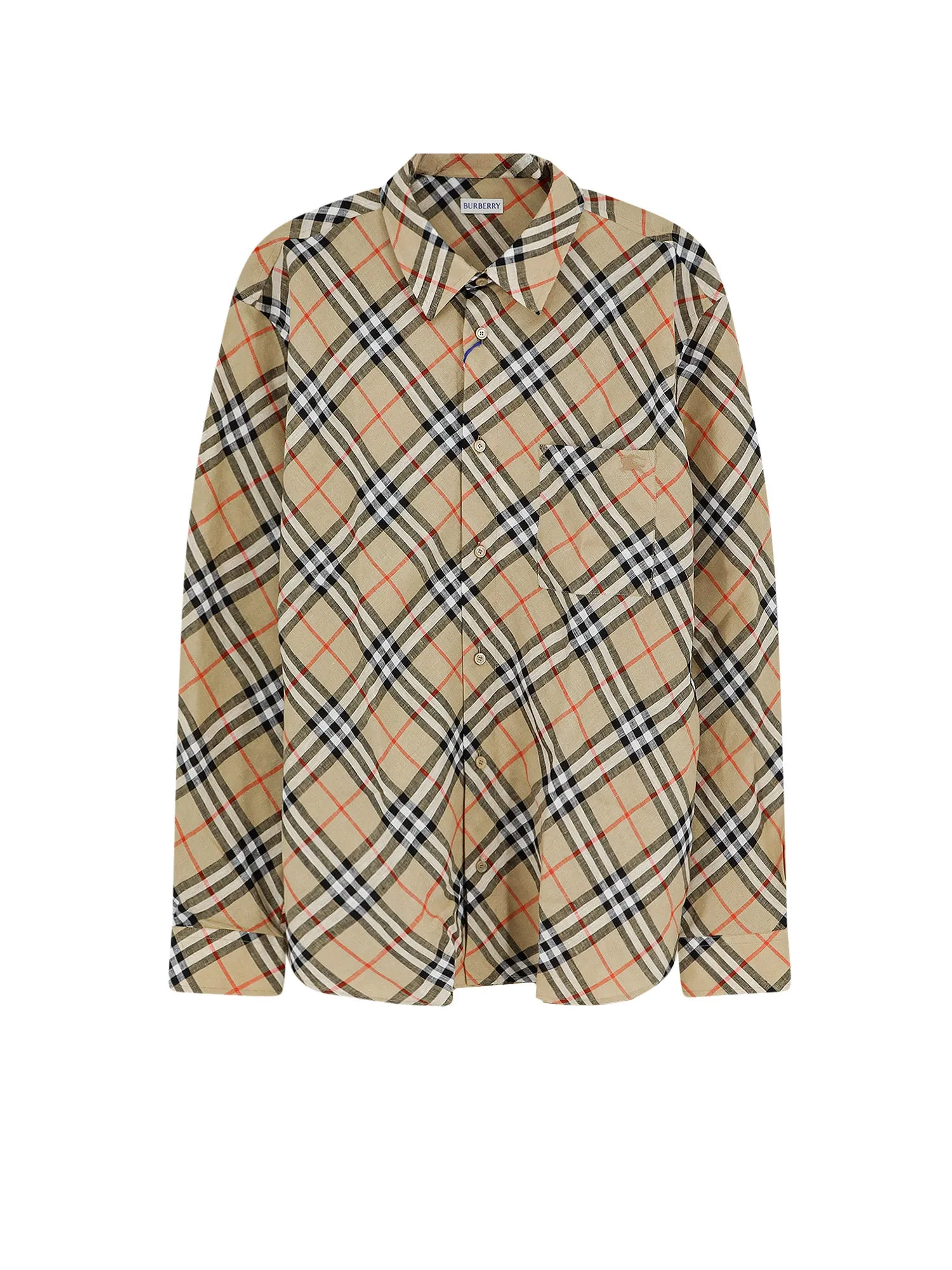 Linen Shirt With Check Print sold by Wanan Luxury