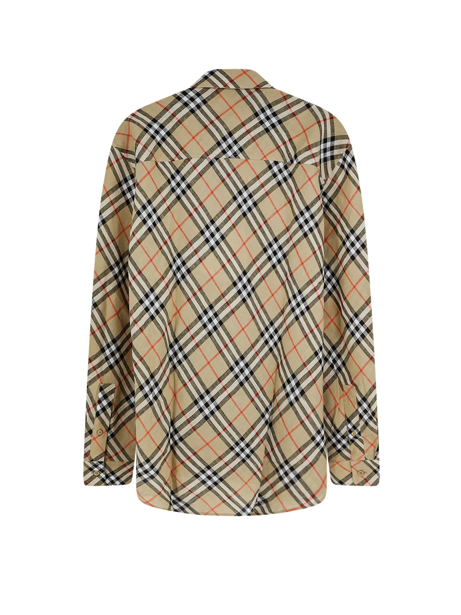 Linen Shirt With Check Print sold by Wanan Luxury product image thumbnail 2