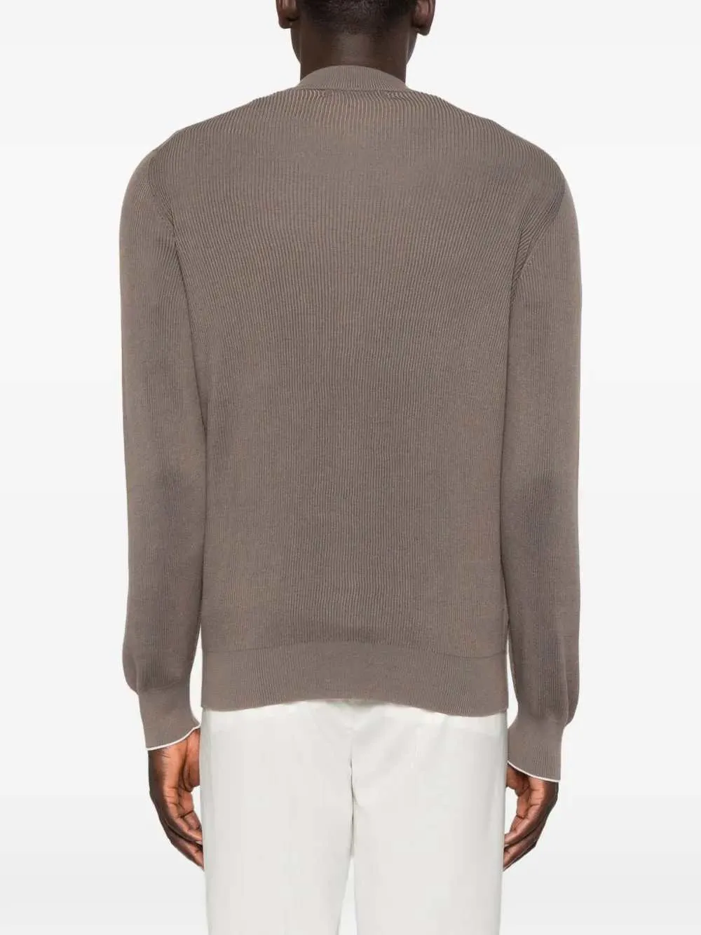 Ribbed Cardigan With Zip Closure sold by Wanan Luxury product image thumbnail 4