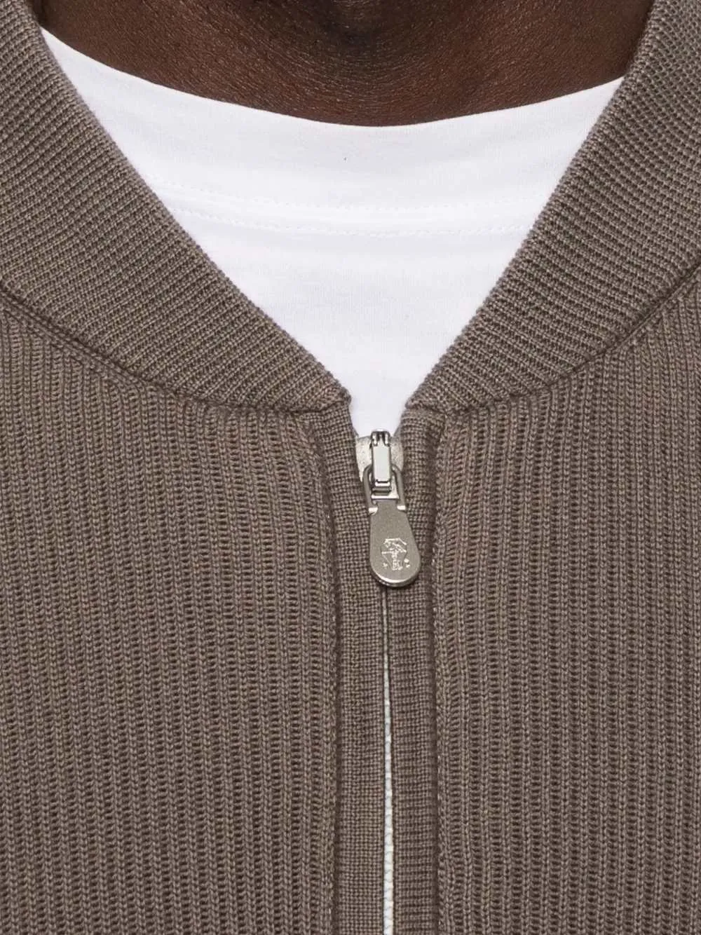 Ribbed Cardigan With Zip Closure sold by Wanan Luxury product image thumbnail 5