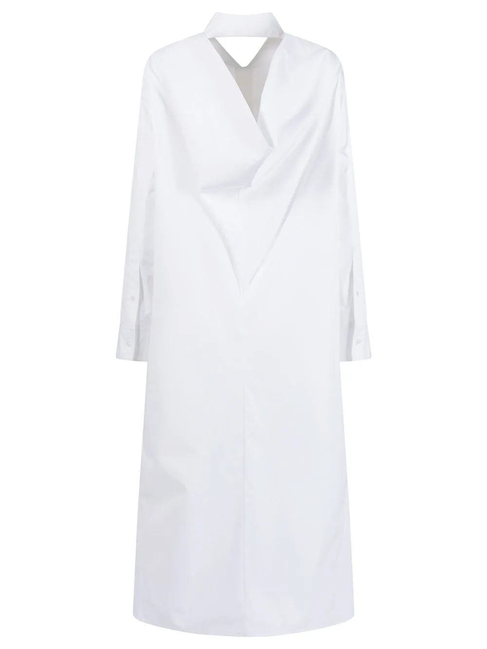 Draped Back Cotton Poplin Dress sold by Wanan Luxury product image thumbnail 2
