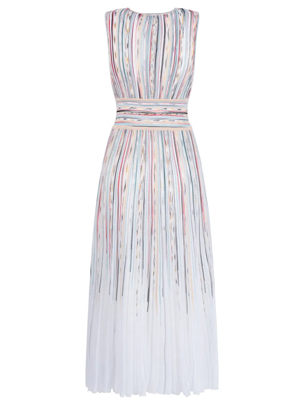 Zig-Zag Motif V-Neck Sleeveless Long Dress sold by Wanan Luxury product image thumbnail 2