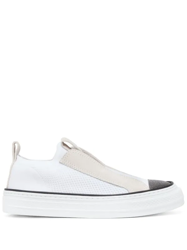 Suede And Canvas Sneakers made by Brunello Cucinelli